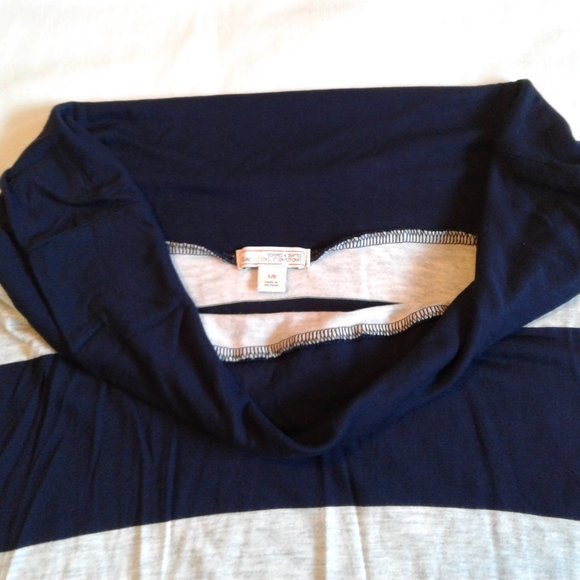 GAP Fold Over Navy and Grey Skirt L - Picture 7 of 10